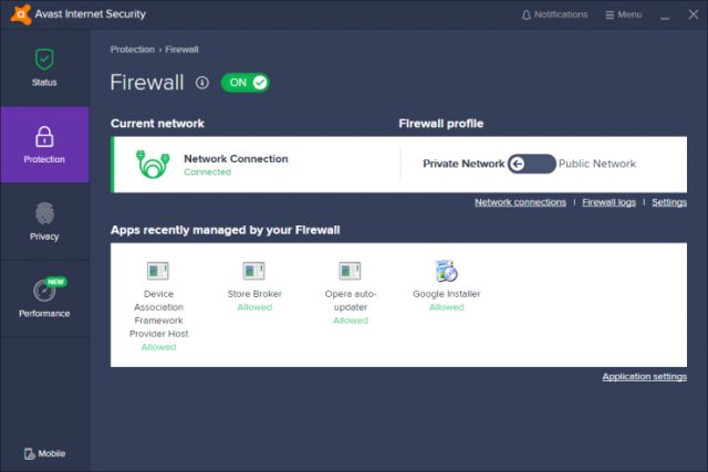 how to restore avast firewall settings