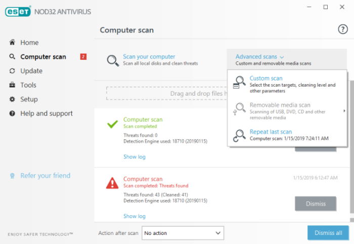 ESET Antivirus Scan.