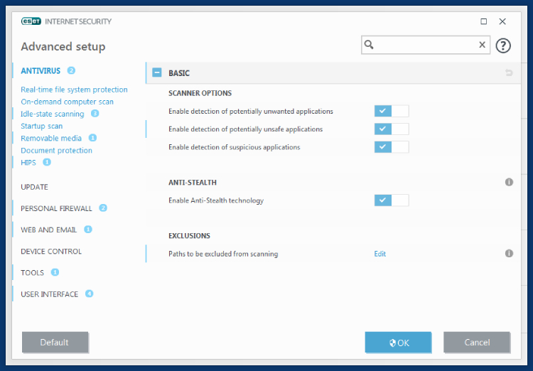 ESET Internet Security for Windows.