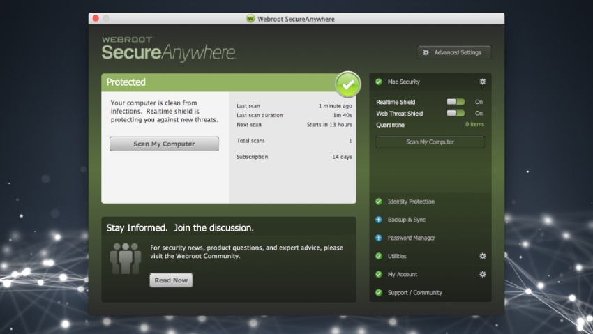 Webroot screenshot