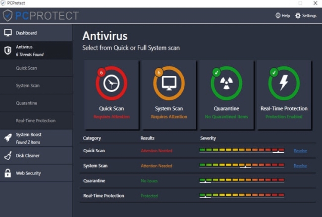 PCProtect extra features