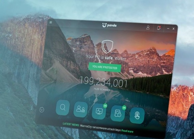 Panda antivirus review: main screen