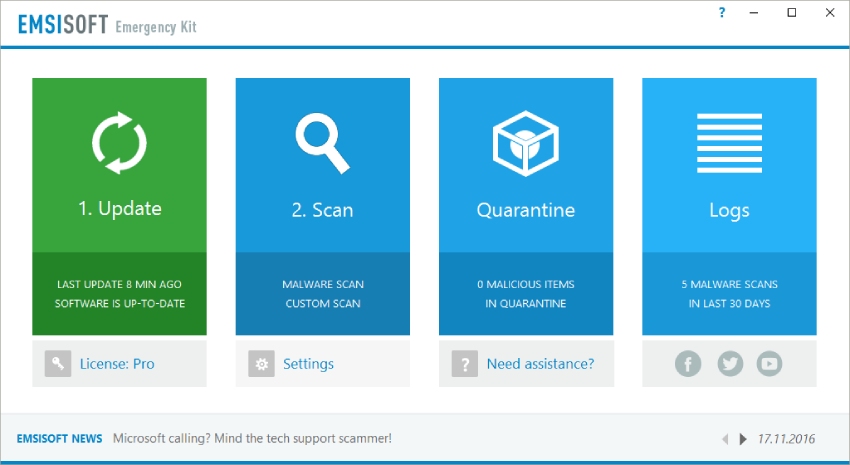 Emsisoft Emergency Kit Overview