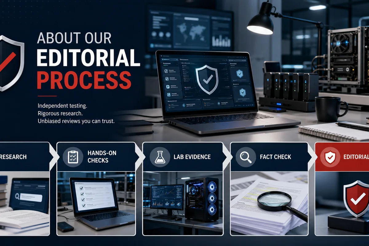 Antivirus-Review.com research, hands-on checks, lab evidence and fact-check workflow
