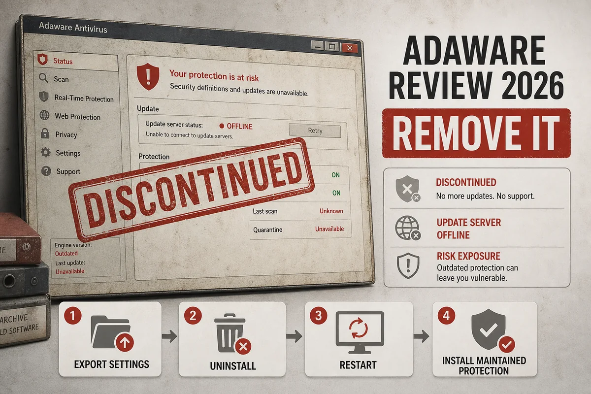 Adaware Antivirus Review 2026 product features, lab results and pricing