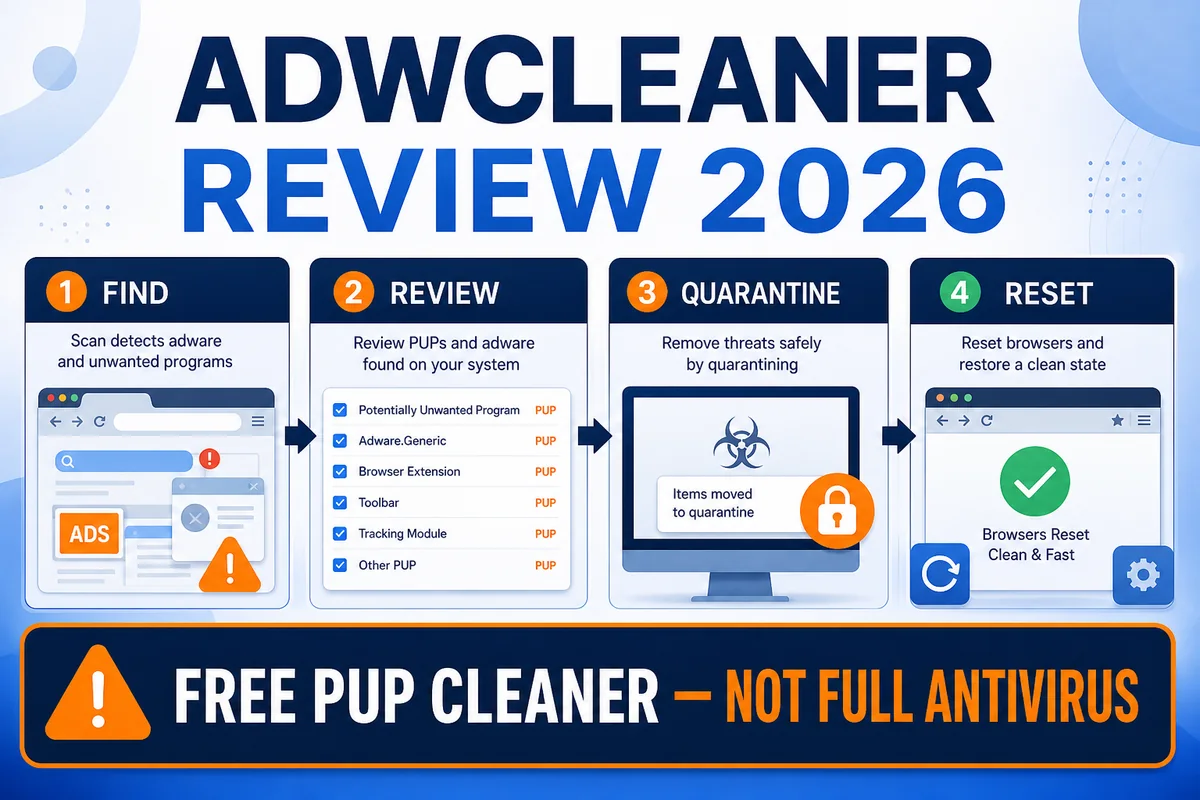 Malwarebytes AdwCleaner Review 2026 product features, lab results and pricing