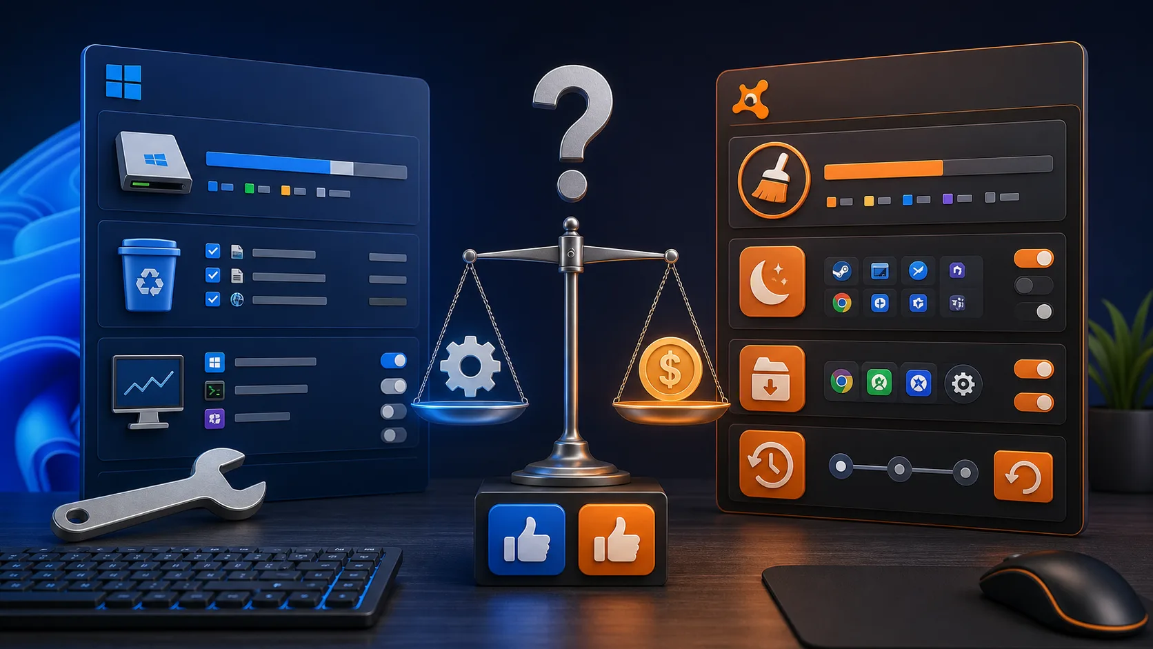 Avast Cleanup Premium convenience compared with free Windows storage and startup maintenance tools