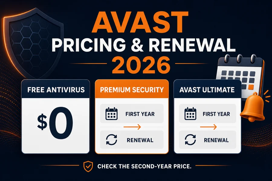 Avast pricing and renewal map for Premium Security Ultimate and Avast One plans
