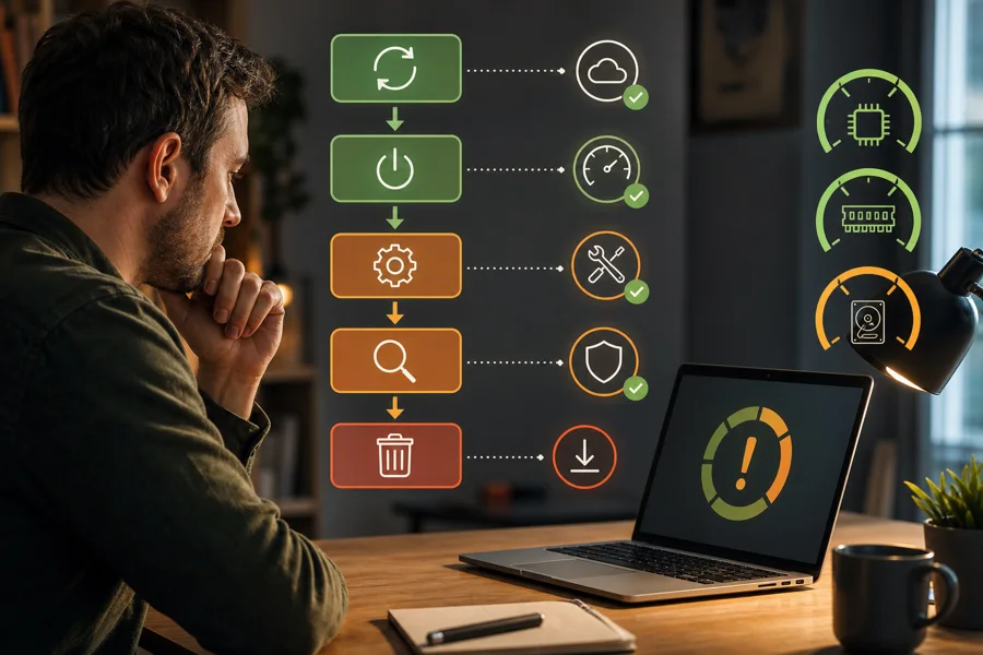 AVG troubleshooting map for application update scan CPU memory and disk problems