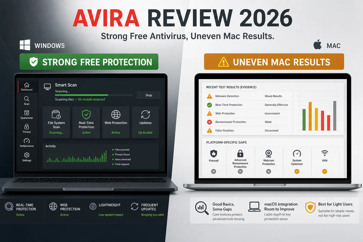 Avira Review 2026 evidence and product interface overview