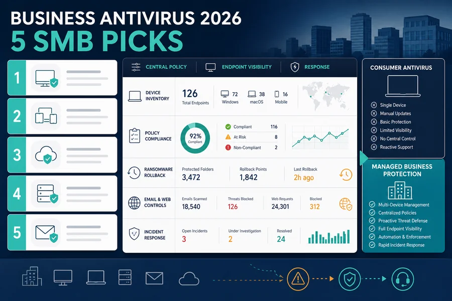 Best Antivirus for Business in 2026 key security checks and decision points
