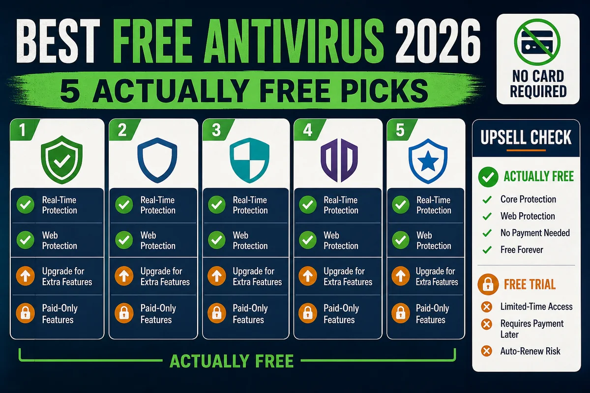 Best Free Antivirus Software in 2026 recommendations, security checks and decision criteria