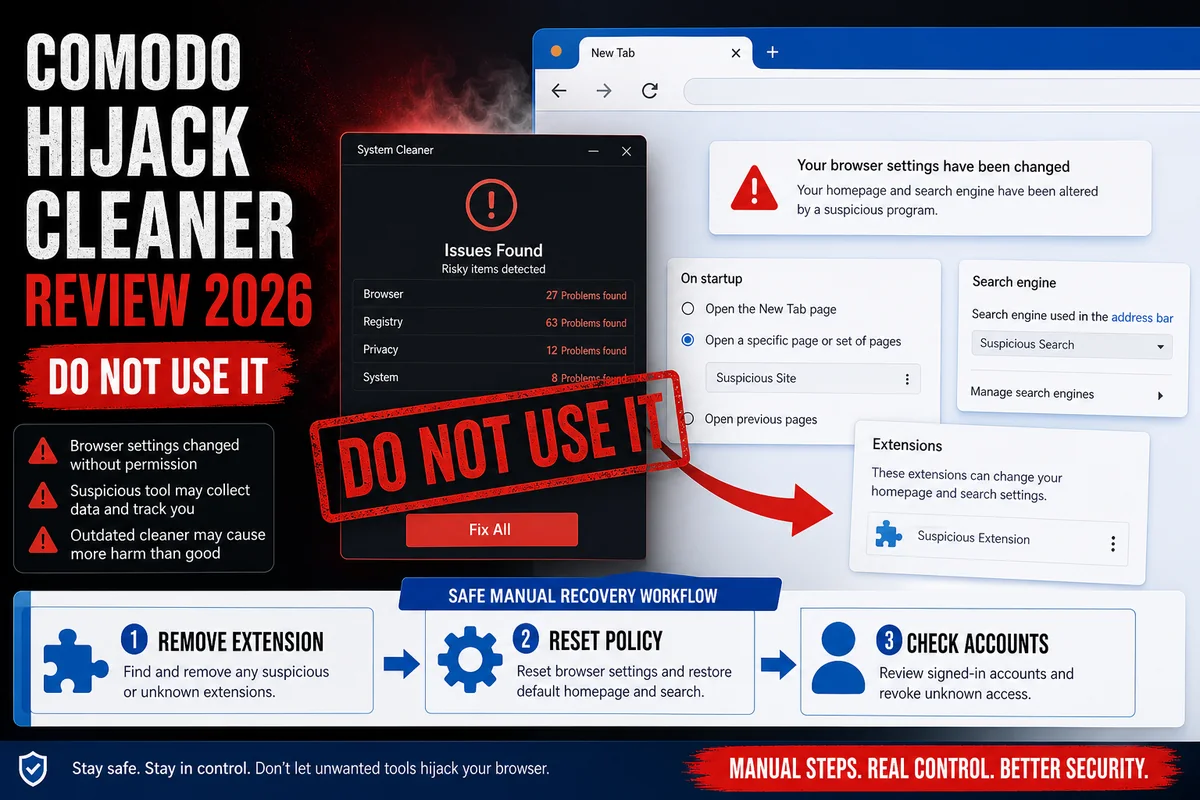 Comodo Hijack Cleaner Review 2026 product features, lab results and pricing