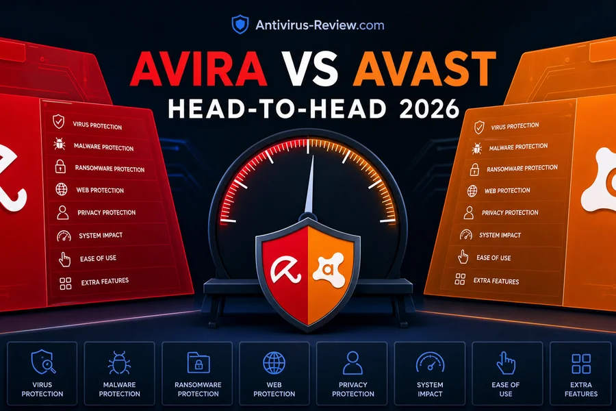 Avira vs Avast in 2026: Two Free Engines From the Same Owner antivirus comparison dashboard for 2026