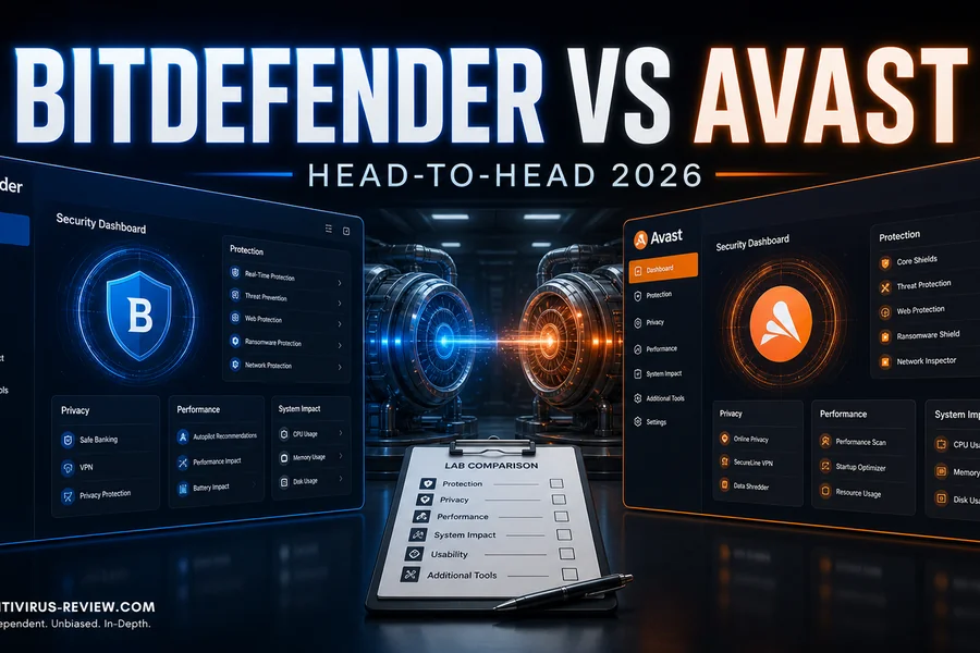 Bitdefender vs Avast in 2026: What $59.99 Buys Over Excellent Free antivirus comparison dashboard for 2026