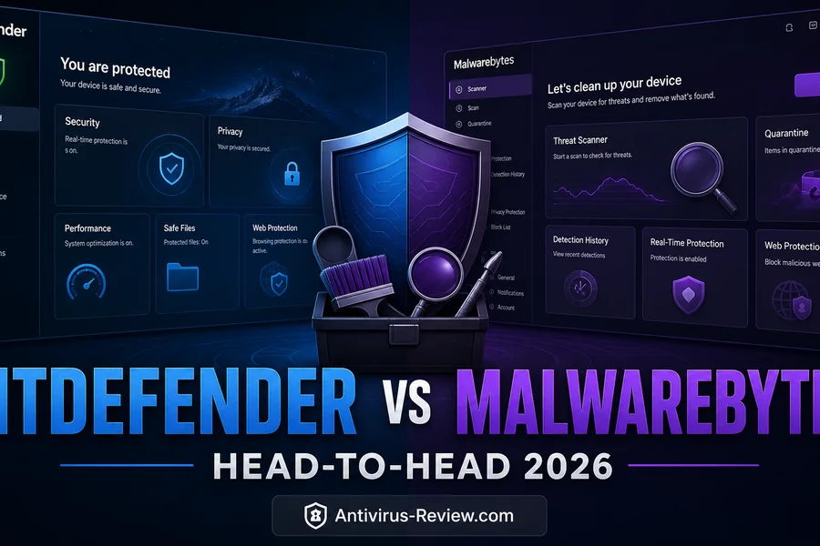 Bitdefender vs Malwarebytes: Full Suite or Second Opinion in 2026? antivirus comparison dashboard for 2026