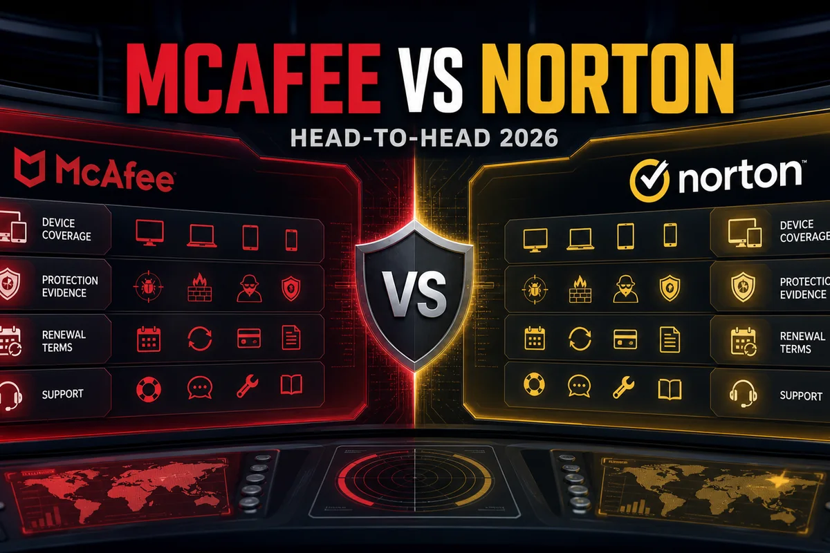 McAfee vs Norton protection, features, performance and price comparison