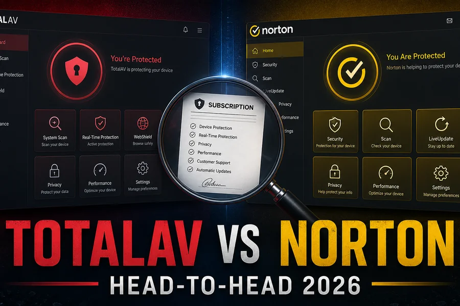 TotalAV vs Norton in 2026: The Advertised Deal vs the Lab Table antivirus comparison dashboard for 2026