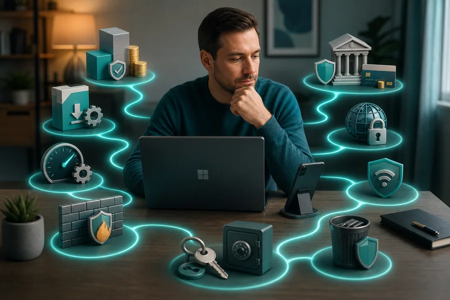 ESET guide hub routes for plans setup troubleshooting banking Android VPN cancellation and removal