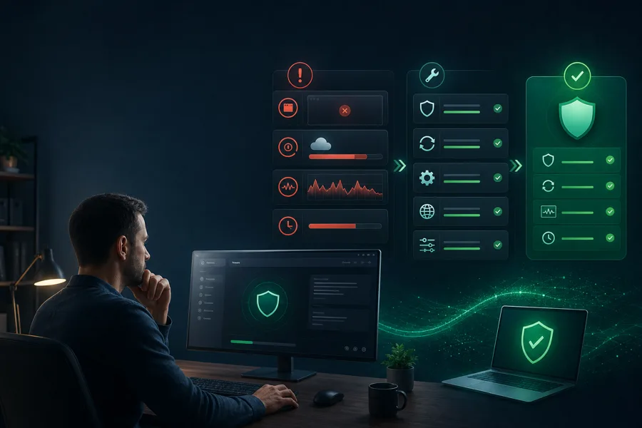 ESET troubleshooting paths for application update scan CPU memory and disk problems
