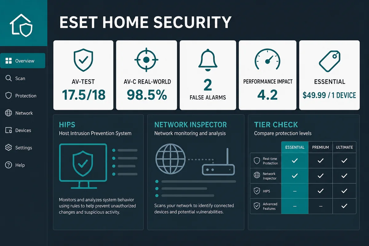 ESET Review 2026 evidence and product interface overview