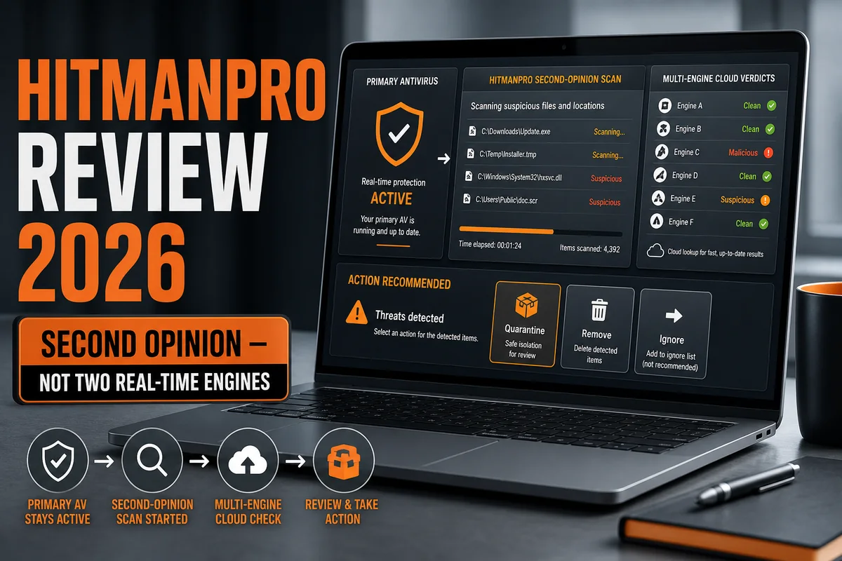 HitmanPro Review 2026 product features, lab results and pricing