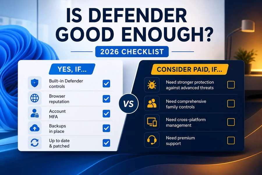 Is Microsoft Defender Good Enough in 2026? key security checks and decision points
