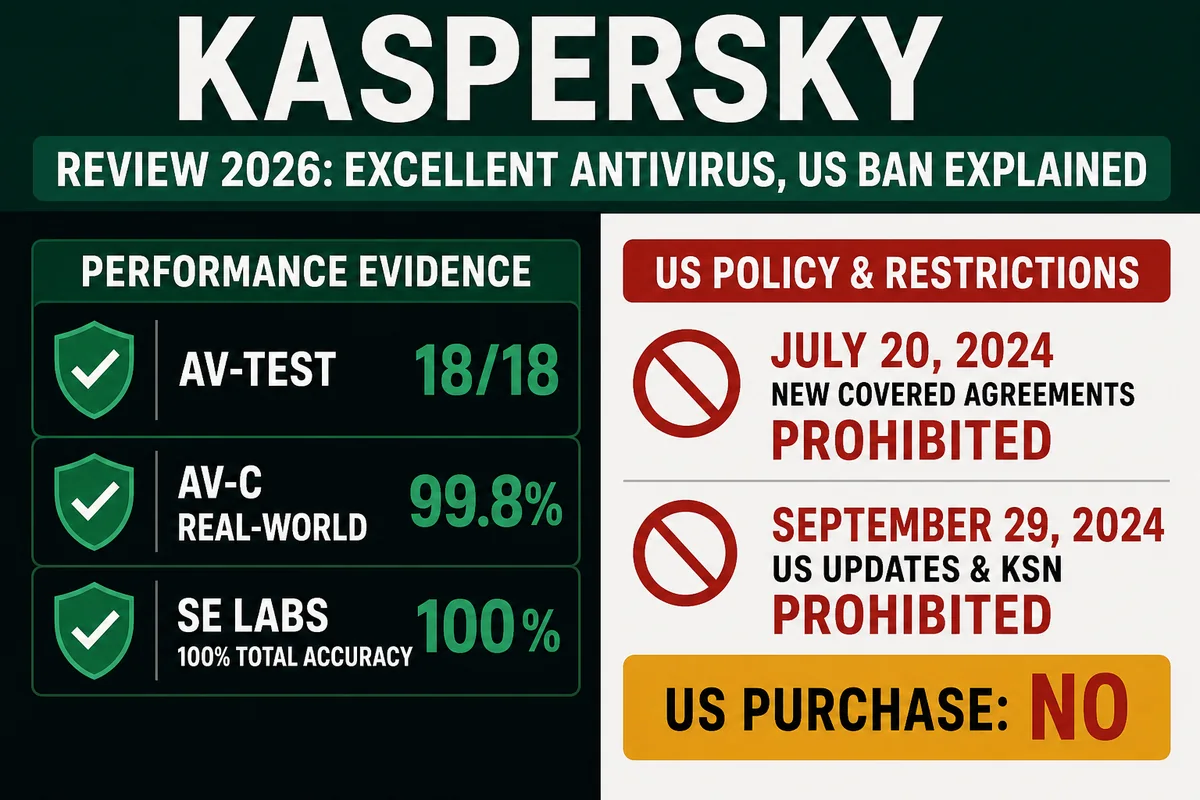 Kaspersky Review 2026 product features, lab results and pricing