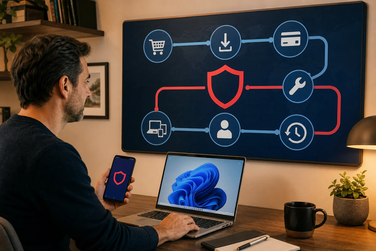 McAfee guide hub routes for buying setup troubleshooting platforms privacy identity legacy tools cancellation and removal