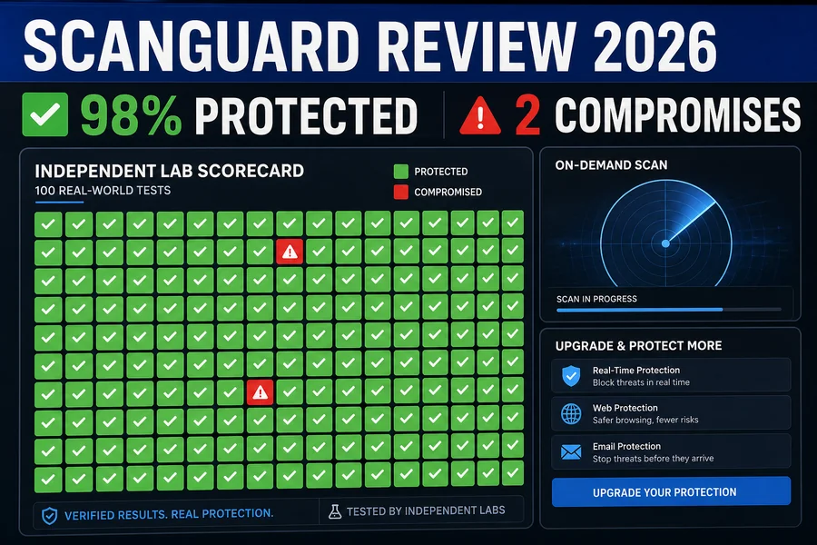 Scanguard Review 2026 evidence and product interface overview