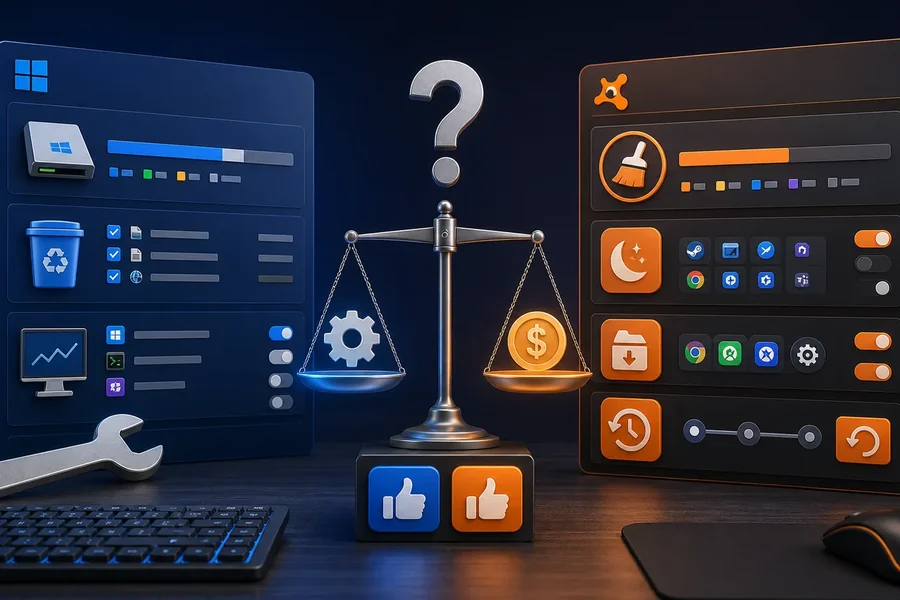 Avast Cleanup Premium convenience compared with free Windows storage and startup maintenance tools