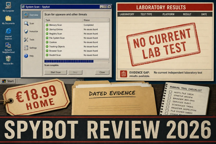 Spybot Review 2026 evidence and product interface overview