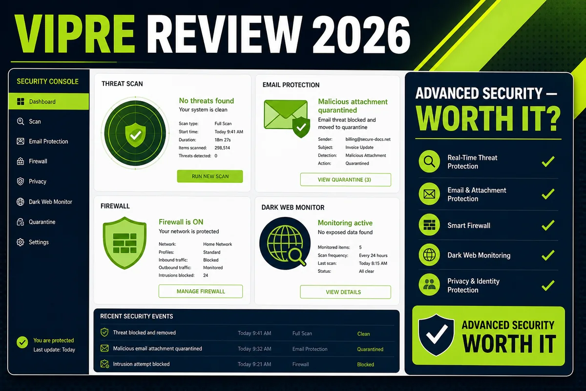 VIPRE Review 2026 product features, lab results and pricing