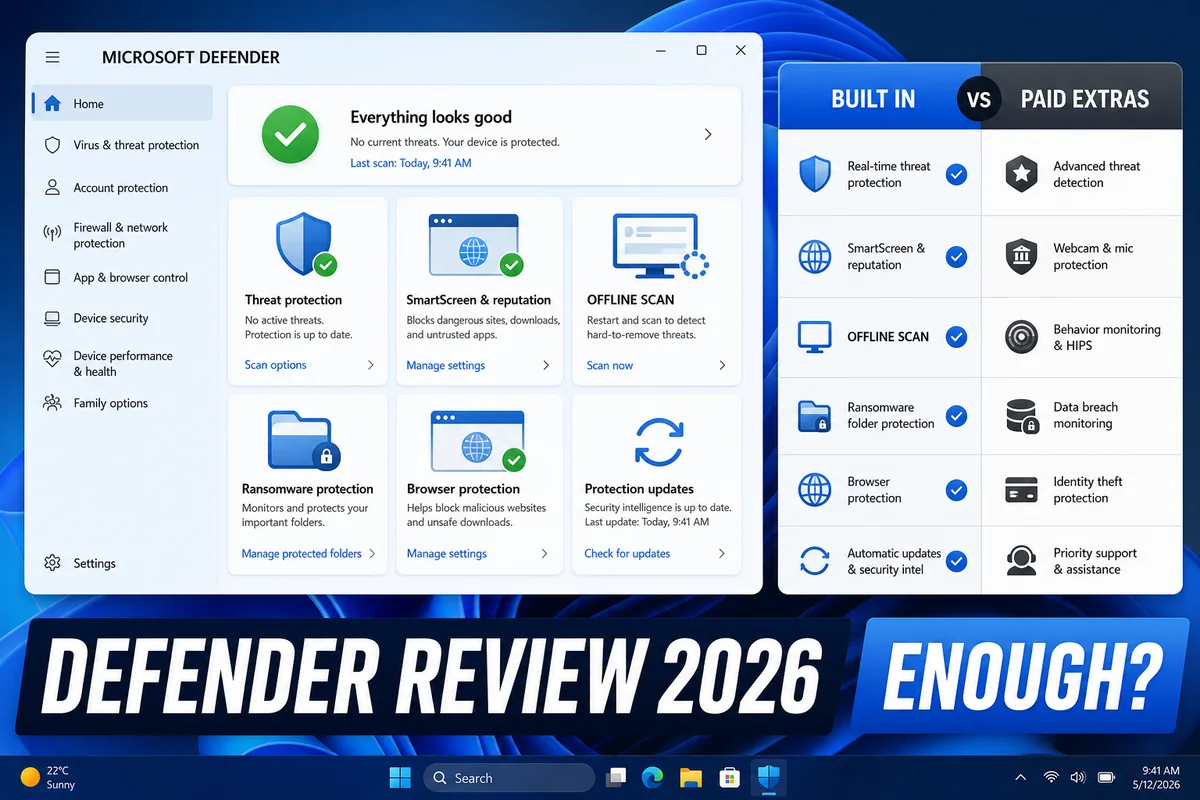 Microsoft Defender Review 2026 product features, lab results and pricing