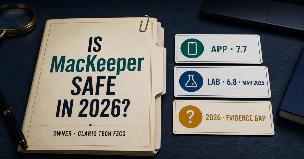 MacKeeper 7.7 safety evidence with current owner, March 2025 lab test and 2026 roster gap