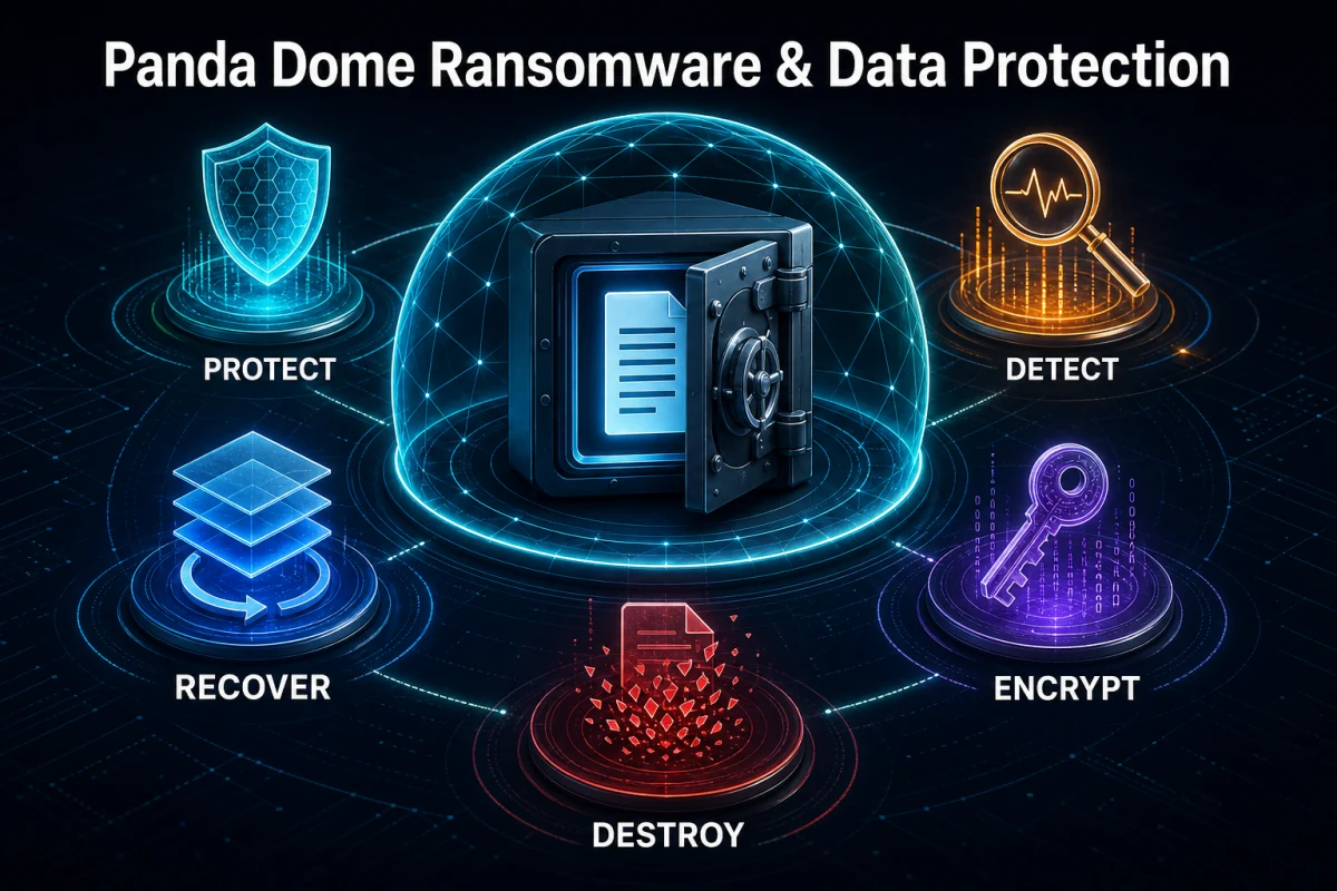 Panda Dome ransomware controls separating file protection detection recovery encryption and deletion