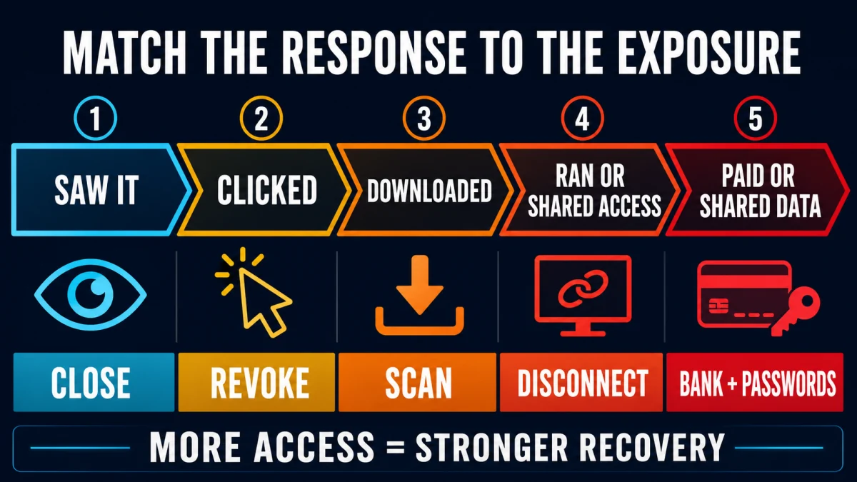 Fake Panda pop-up recovery ladder from seeing an alert to remote access payment or shared data