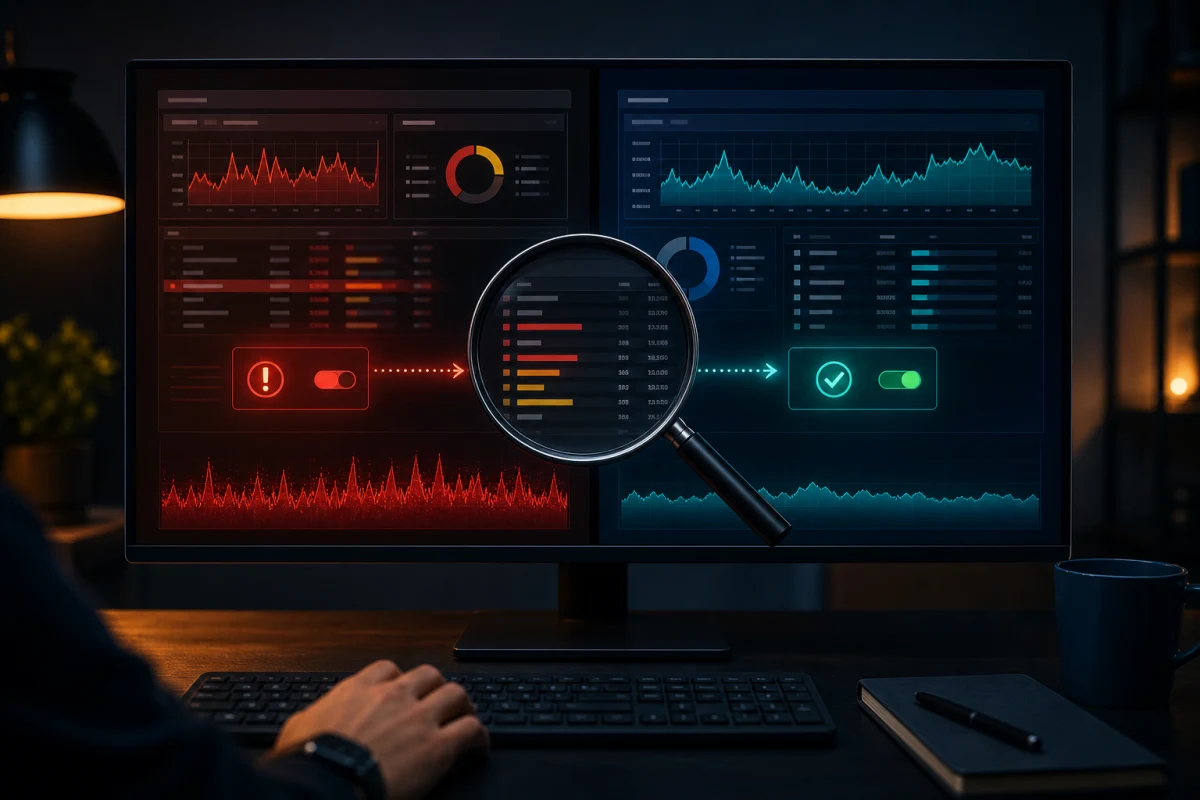 High CPU antivirus problem traced from a load spike to a stable protected state