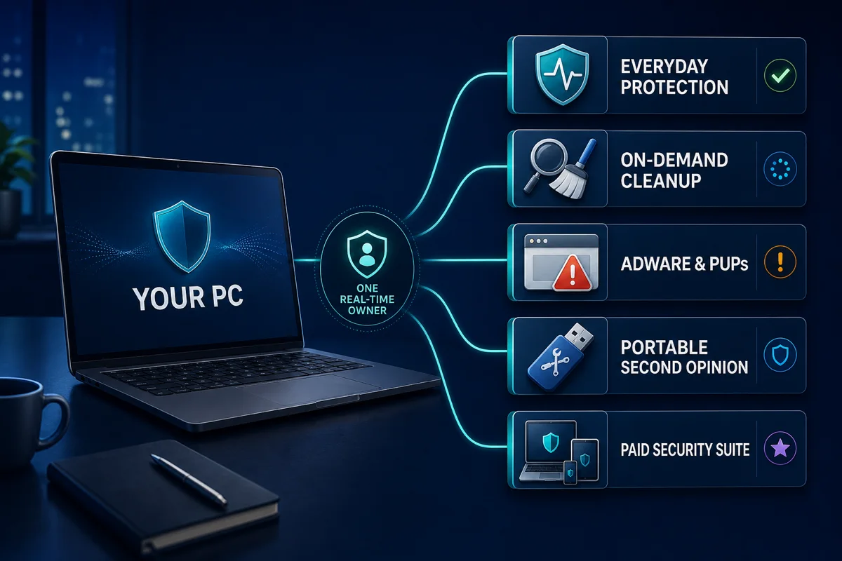 Choose a Spybot alternative for real-time protection cleanup adware or portable scanning