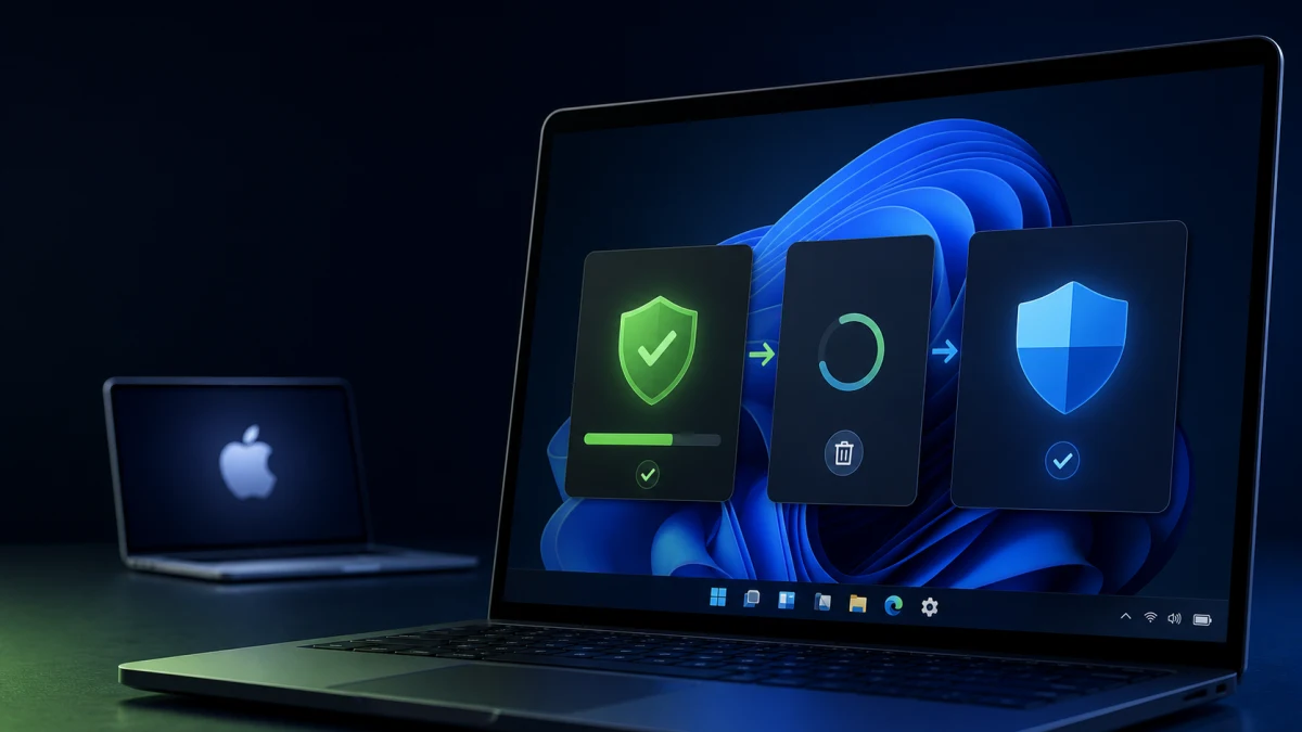 Webroot removal restart and replacement antivirus protection