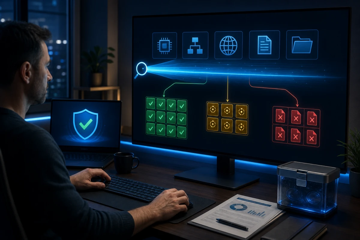 HitmanPro second-opinion scan reviewing files while the primary antivirus remains active