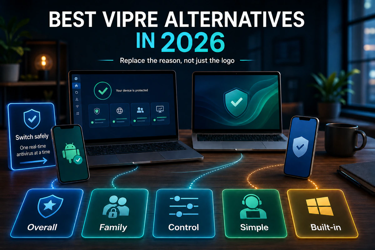 Five VIPRE alternative routes for overall protection family features control simple remediation and built-in Windows security