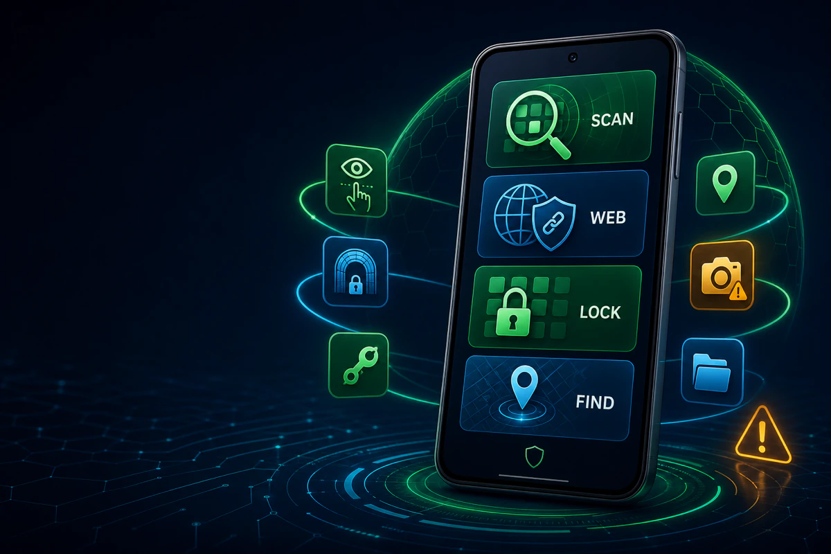 VIPRE Android Security review with malware scanning web protection App Lock anti-theft and permission checks