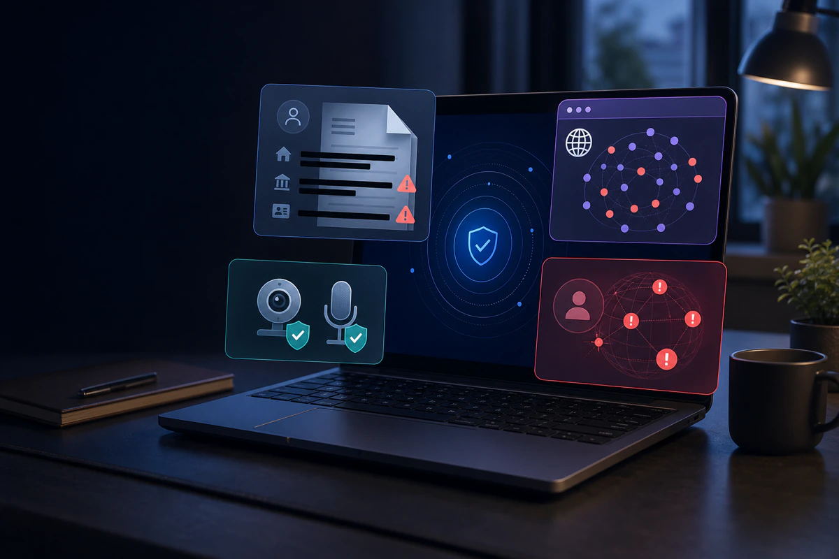 VIPRE Privacy Shield review of sensitive-document browser tracker webcam microphone and dark-web tools