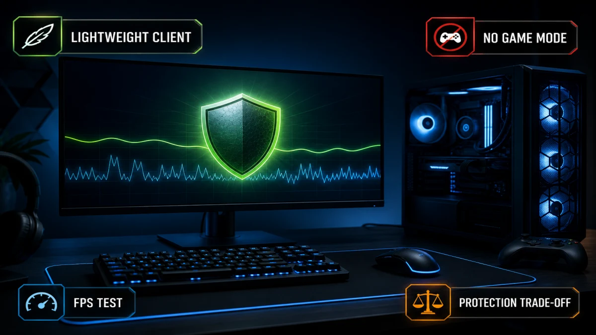 Webroot Antivirus for PC Gamers lightweight client no game mode FPS test and protection trade-off