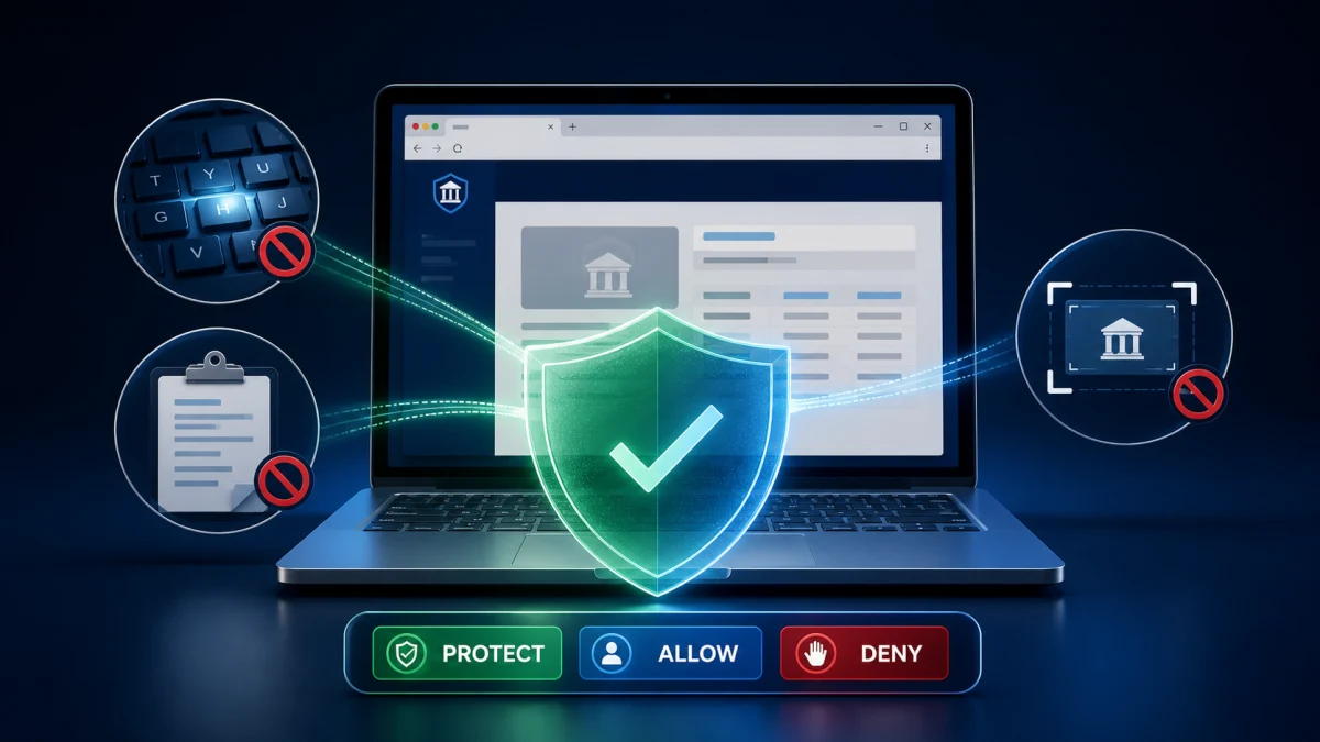 Webroot Identity Shield protecting browser input clipboard and screen data